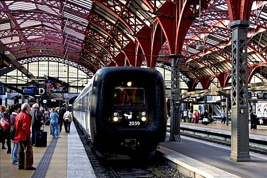 列车,火车站,哥本哈根,丹麦