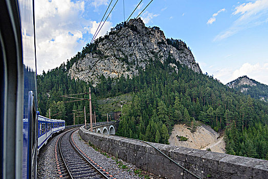 塞梅宁,列车,铁路,窗户,山,维也纳,阿尔卑斯山,下奥地利州,奥地利