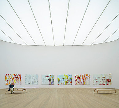 博物馆,慕尼黑,德国,2009年,内景,展示,绘画,浩大,鲜明,画廊,留白