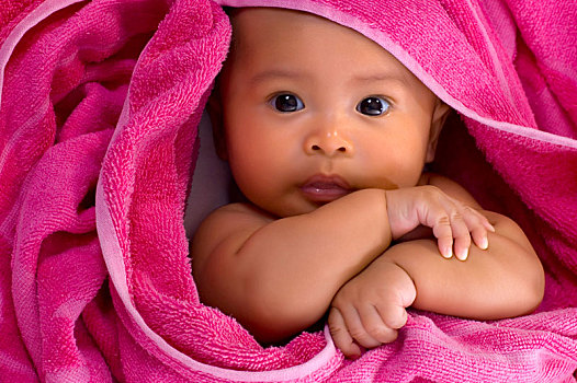 婴儿,毛巾