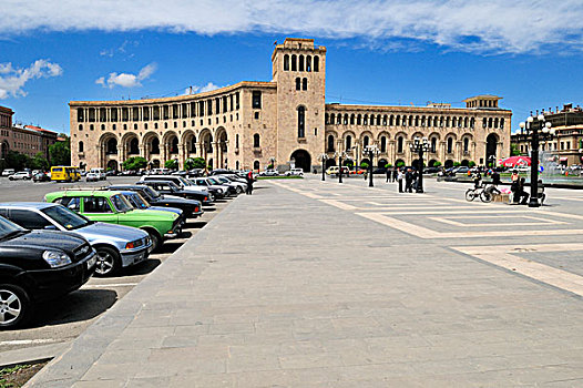 共和国广场,市区,埃里温,亚美尼亚,亚洲