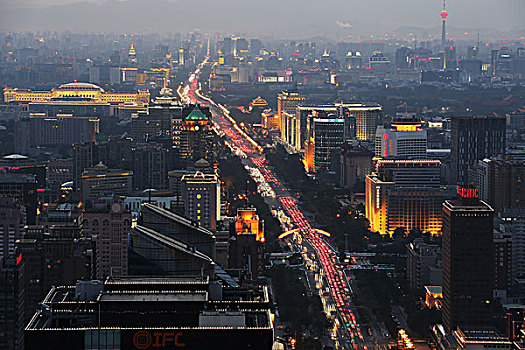 北京国贸夜景