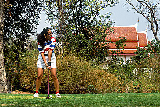 泰国,打高尔夫,皇家,高尔夫球杆