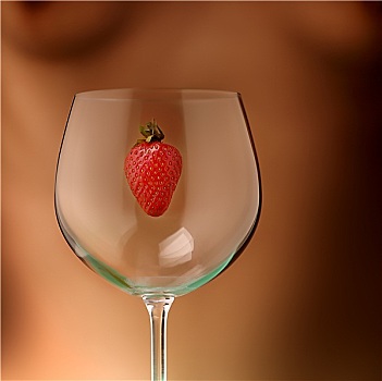 草莓,玻璃