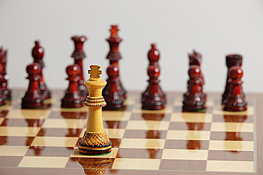 下棋,国王,一个,危险