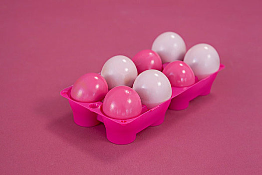 复活节彩蛋,鸡蛋格,粉色背景