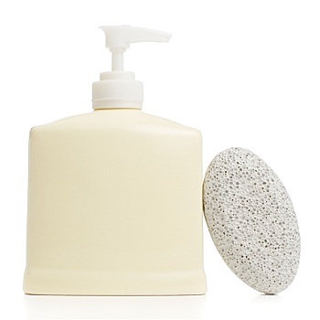肥皂,瓶子,浮岩,隔绝,白色背景