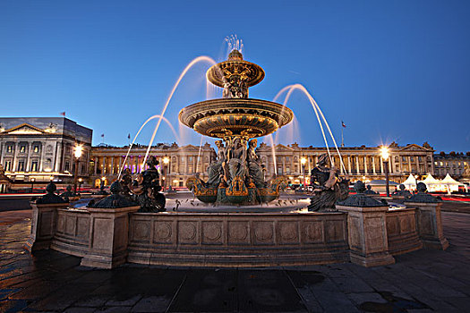 协和广场喷泉夜景