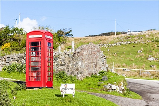 电话亭,高地,苏格兰