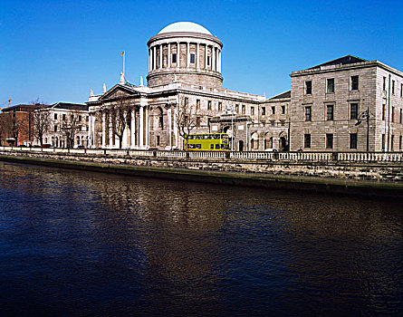 利菲河,都柏林,爱尔兰,最高法院,18世纪,建筑,设计
