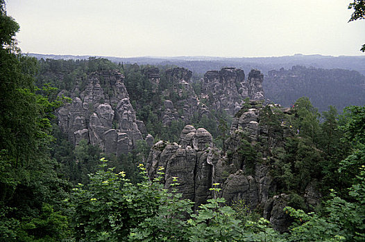 德国,风景,砂岩,岩石构造