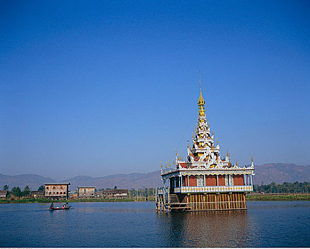 建筑,茵莱湖,缅甸