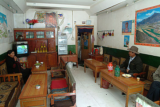 拉萨藏民饭馆内景