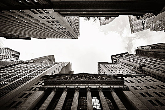 纽约,华尔街,摩天大楼,九月,曼哈顿,金融区,总部,金融中心