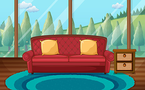 客厅,插画,经典