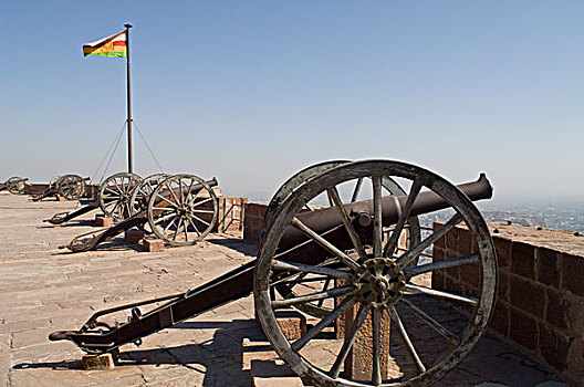 老,大炮,堡垒,梅兰加尔堡,拉贾斯坦邦,印度