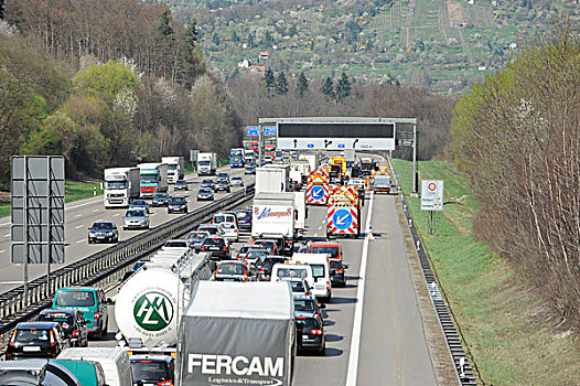 交通,堵塞,高速公路,慕尼黑,卡尔斯鲁厄,靠近,连通,巴登符腾堡,德国,欧洲