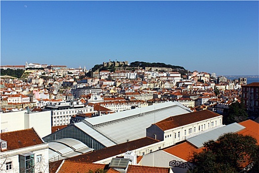 风景,上方,里斯本,葡萄牙