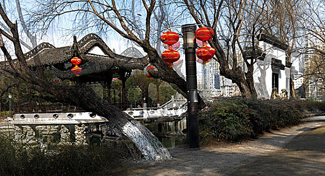 安徽合肥春节,包河公园年味浓