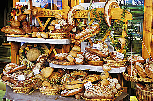 法国,做糕点,店,面包