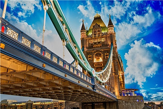 漂亮,塔桥,伦敦