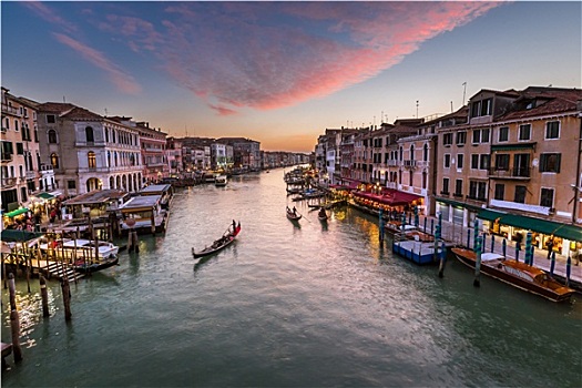 风景,大运河,雷雅托桥,威尼斯,意大利