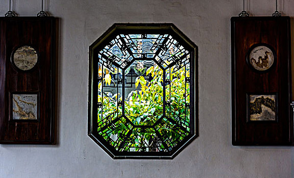 苏州园林花窗风景