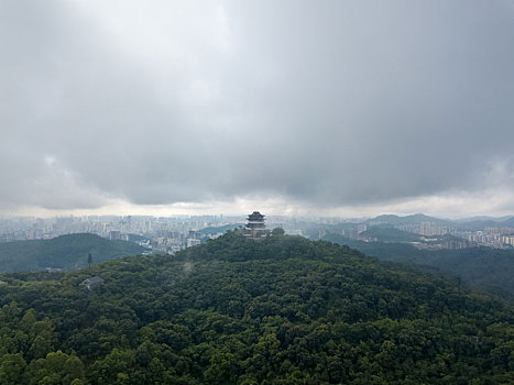 广东惠州高榜山挂榜阁云海航拍风光