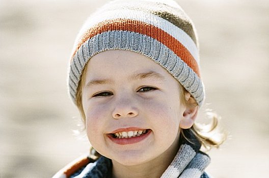 肖像,小男孩,亨丁顿海滩,加利福尼亚,美国