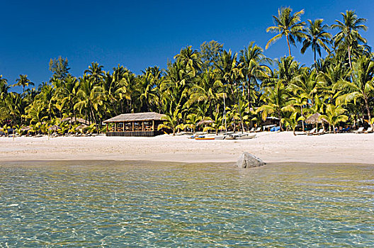 棕榈海滩,那布利海滩,海岸,孟加拉海湾,缅甸,亚洲