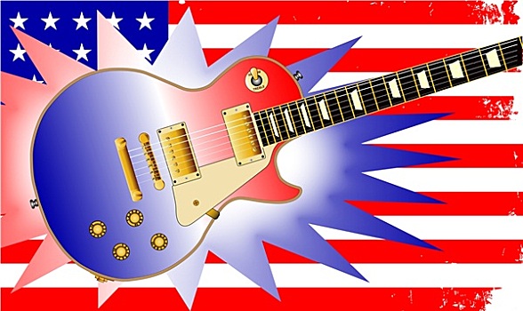 美洲,吉他,旗帜
