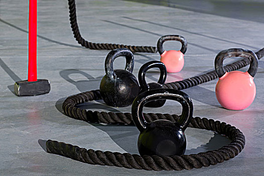 绳索,锤子,健身,健身房,地面