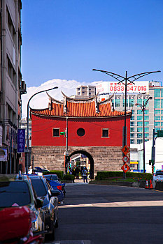 台湾台北市著名的观光地标清代建筑北门
