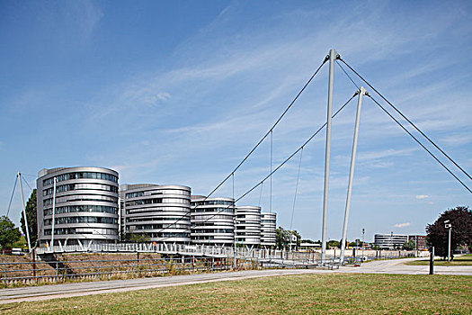 德国,北莱茵威斯特伐利亚,杜伊斯堡,现代办公室,建筑
