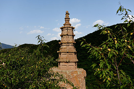 河北宣化石窟建筑柏林寺景观