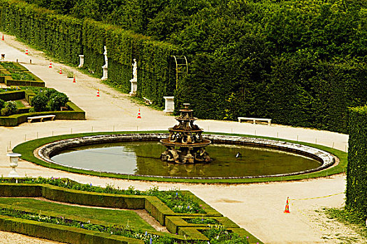 喷泉,正规花园,凡尔赛宫,巴黎,法国