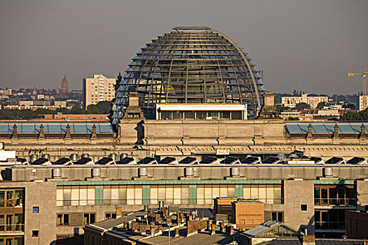 风景,玻璃,圆顶,德国国会大厦,议会,柏林,德国,欧洲