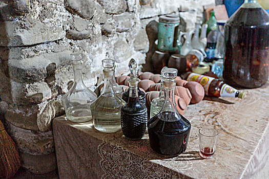 乔治亚,传统,葡萄酒,玻璃瓶