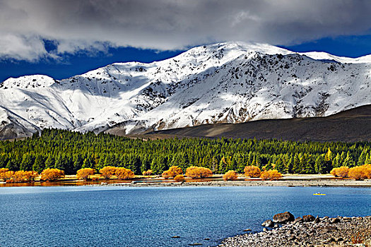 山景,特卡波湖,新西兰