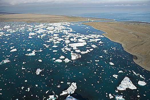 冰岛,冰山,杰古沙龙湖,泻湖,漂浮,北大西洋