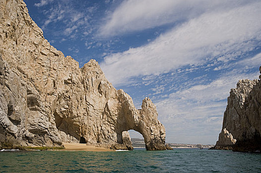 天然拱,海滩,墨西哥