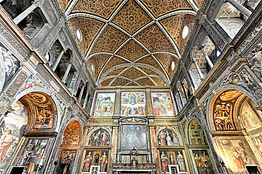 内景,教堂,马焦雷湖,建造,米兰,意大利,欧洲