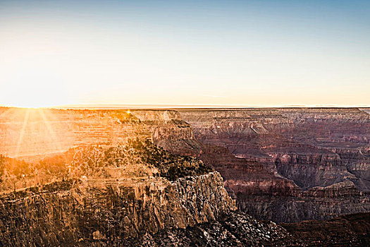 日光,风景,大峡谷国家公园,亚利桑那,美国