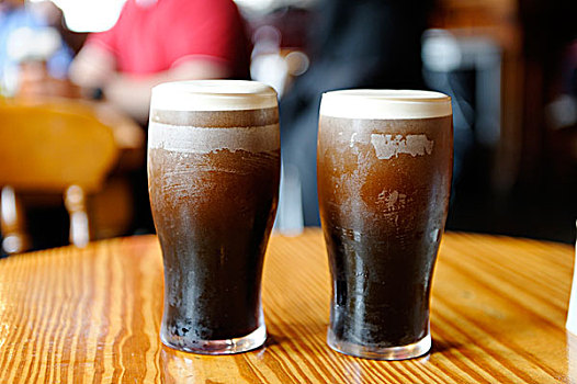 两个,品脱,吉尼斯黑啤酒,爱尔兰,欧洲