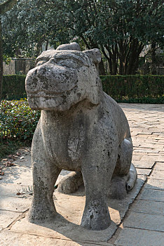 南京明孝陵石象路景区石獬豸雕塑