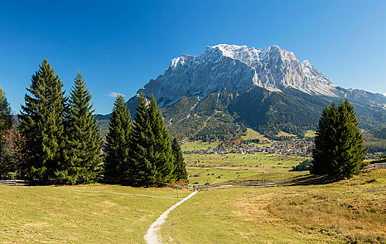 风景,楚格峰,提洛尔,奥地利,欧洲