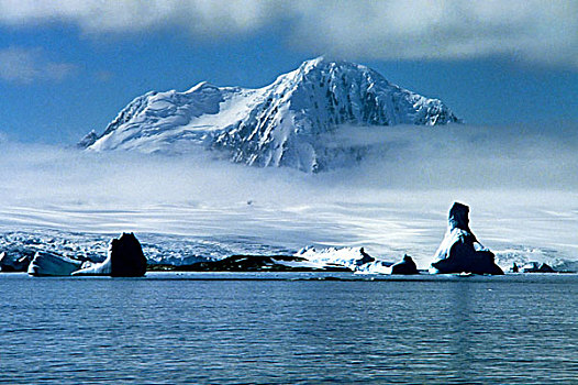 南极,南极半岛,冰山,正面