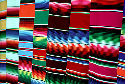 墨西哥,传统,毯子,出售,市场