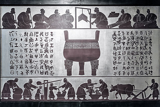 成康之治,河南省安阳中国文字博物馆漆画