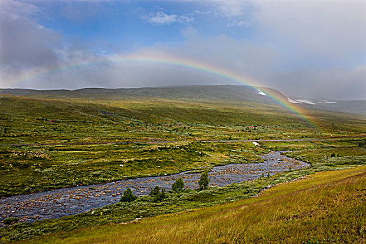 彩虹,北极,圆,挪威,斯堪的纳维亚,欧洲
